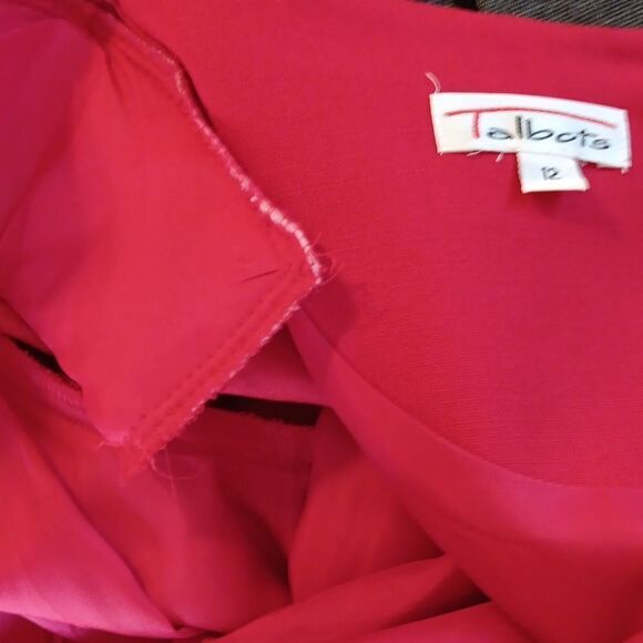 Vintage Talbots Linen Blend Red Dress - Picture 9 of 11